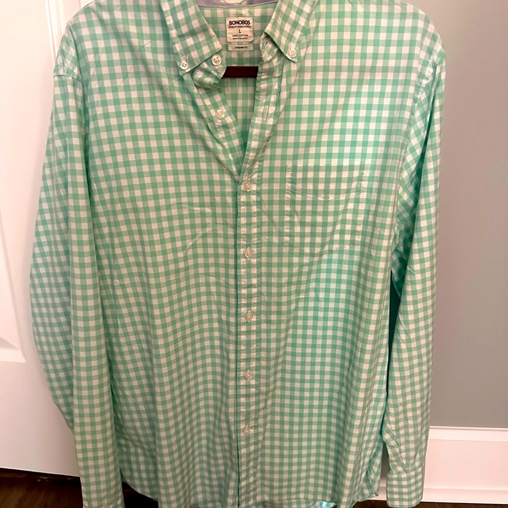 Men’s Bonobos Checkered Button Down - Standard Fit Large